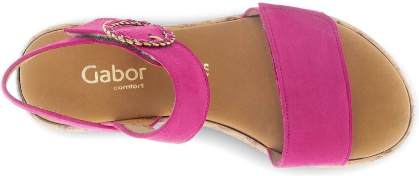Gabor Sleehaksandaaltjes Rhodos riemchensandaal comfort-schoen zomerschoen met mooie sierspeld