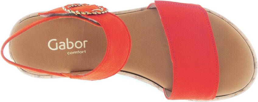 Gabor Sleehaksandaaltjes Rhodos riemchensandaal comfort-schoen zomerschoen met mooie sierspeld