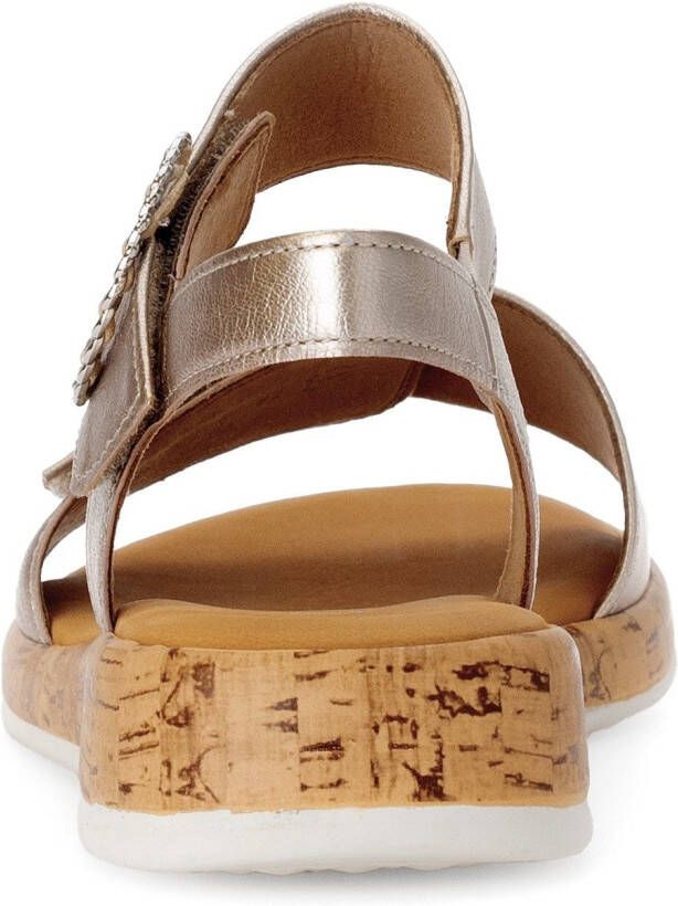 Gabor Sleehaksandaaltjes Rhodos riemchensandaal comfort-schoen zomerschoen met mooie sierspeld