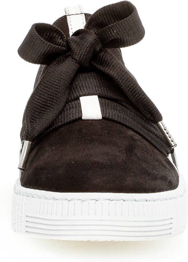 Gabor Plateausneakers Slip-on sneaker slipper veterschoen met opgestikte versiersluiting