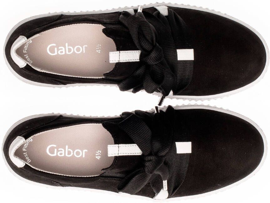 Gabor Plateausneakers Slip-on sneaker slipper veterschoen met opgestikte versiersluiting