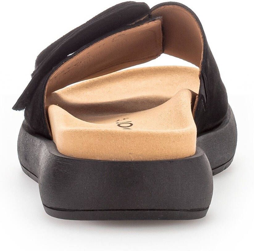Gabor Slippers plateau zomerschoen slippers met grote decoratieve gesp