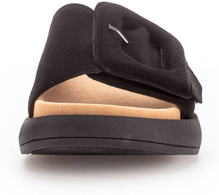 Gabor Slippers plateau zomerschoen slippers met grote decoratieve gesp