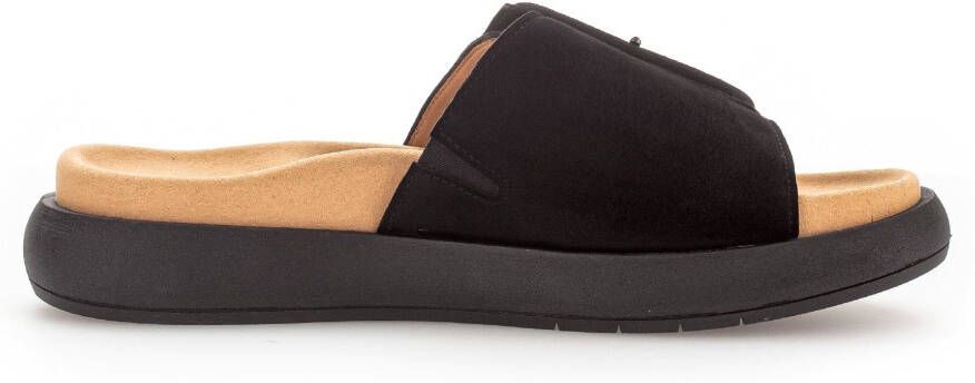 Gabor Slippers plateau zomerschoen slippers met grote decoratieve gesp
