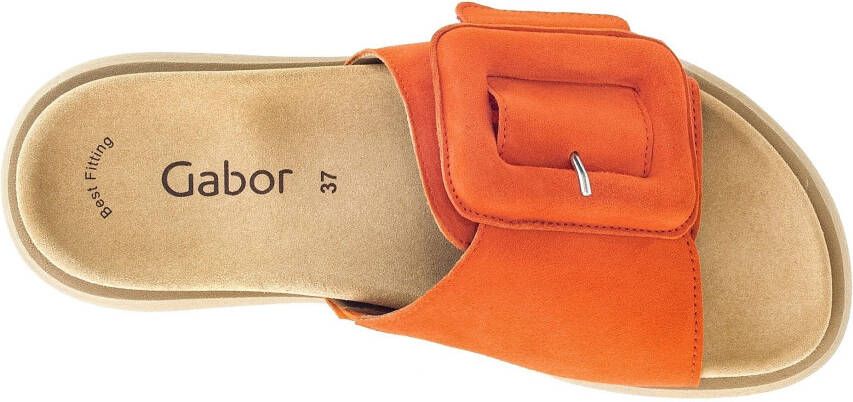 Gabor Oranje Velvet Muiltjes Modern Comfortabel Orange Dames - Foto 7