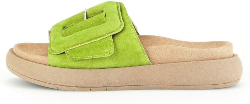 Gabor Slippers platform summer shoe slippers with large decorative buckle