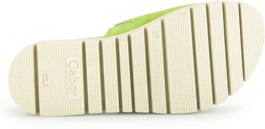 Gabor Slippers plateau zomerschoen slippers met sierparels aan de decoratieve gesp