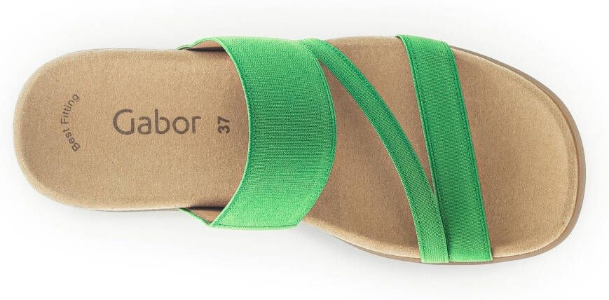 Gabor Slippers sleehak zomerschoen pantoffels in een zomers kleurenpalet