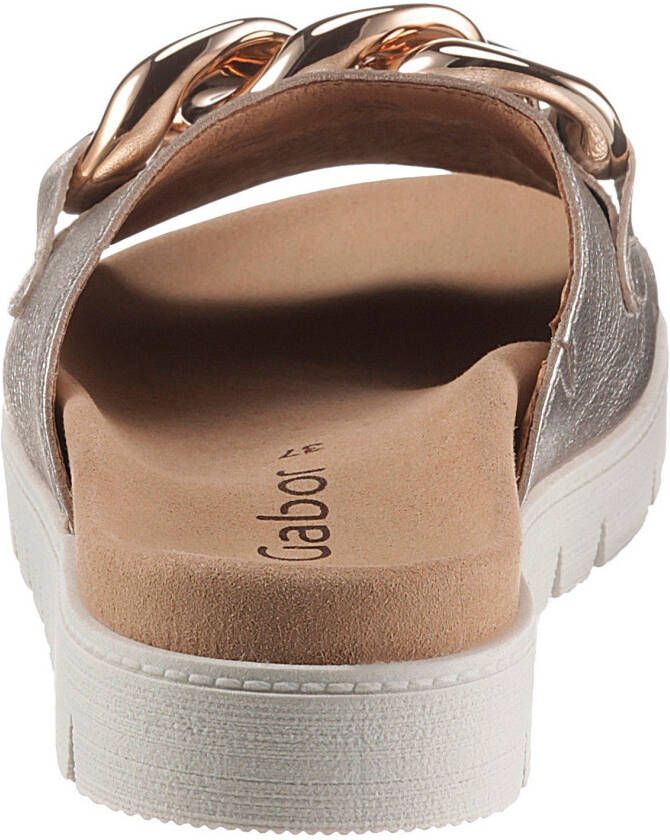Gabor Slippers platform summer shoe slippers in metallic look