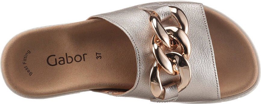 Gabor Slippers platform summer shoe slippers in metallic look
