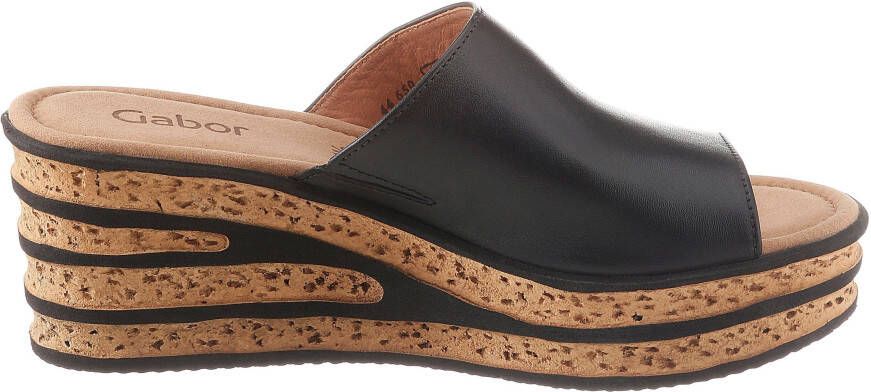 Gabor Slippers sleehak zomerschoen slipper geraffineerd hielontwerp