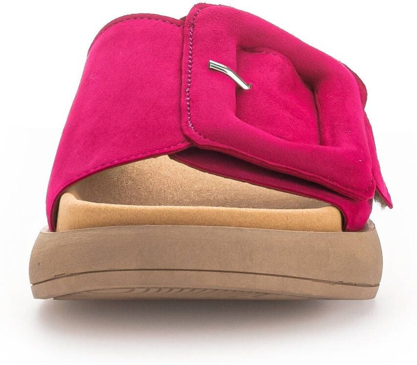 Gabor Slippers plateau zomerschoen slippers met grote decoratieve gesp