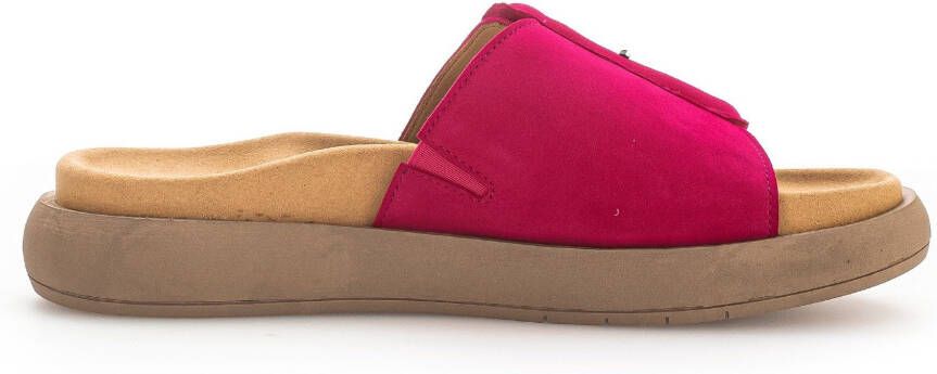 Gabor Slippers plateau zomerschoen slippers met grote decoratieve gesp