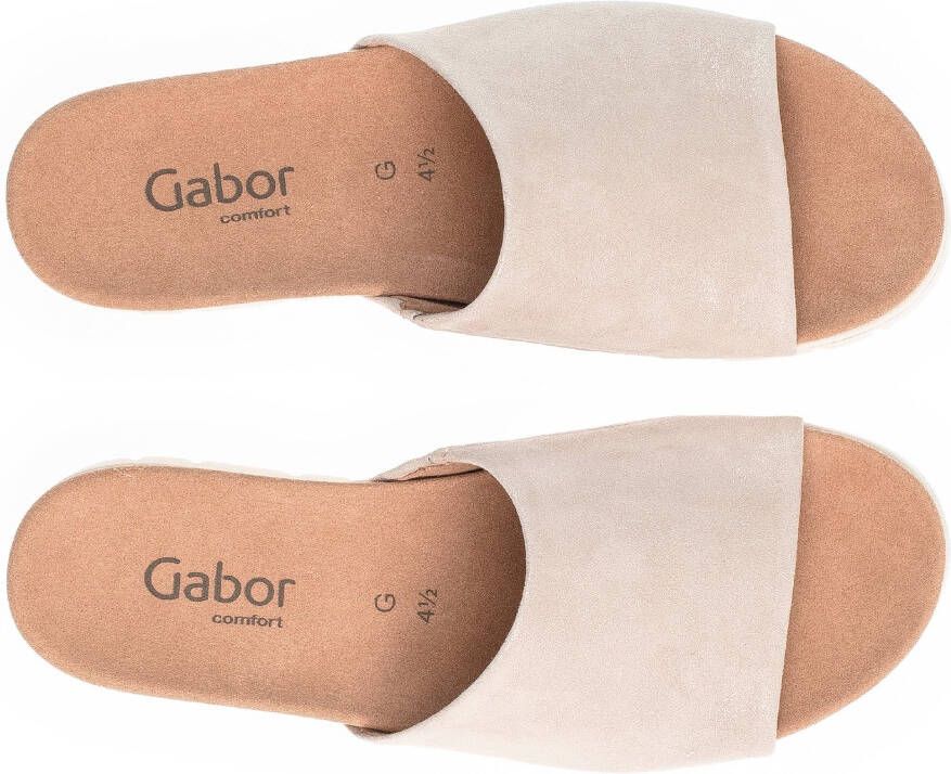 Gabor Slippers sleehak zomerschoen slippers met elastiek breedte g