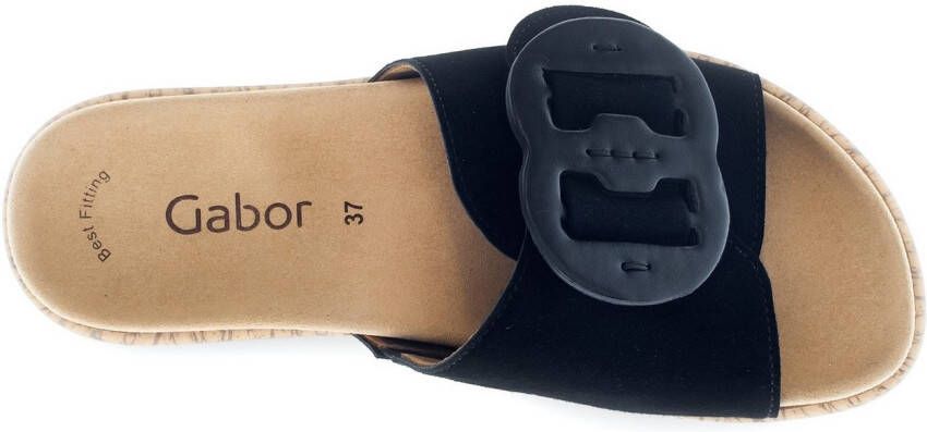 Gabor Slippers plateau zomerschoen comfortabele schoen best fitting voor goede pasvorm