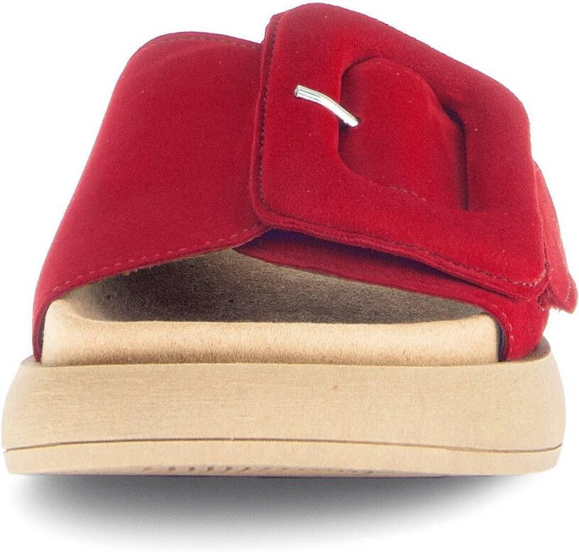Gabor Slippers plateau zomerschoen slippers met grote decoratieve gesp