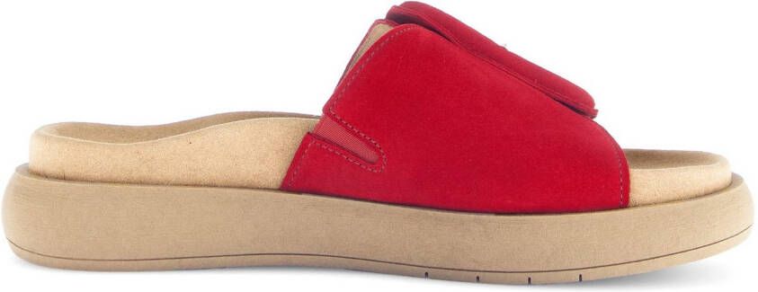 Gabor Slippers plateau zomerschoen slippers met grote decoratieve gesp