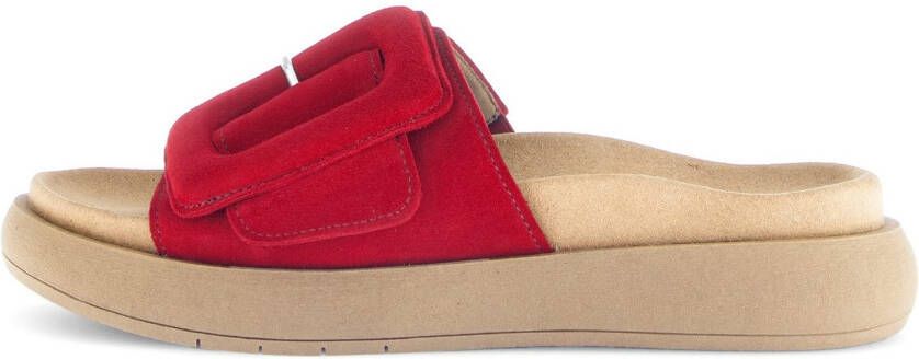Gabor Slippers plateau zomerschoen slippers met grote decoratieve gesp