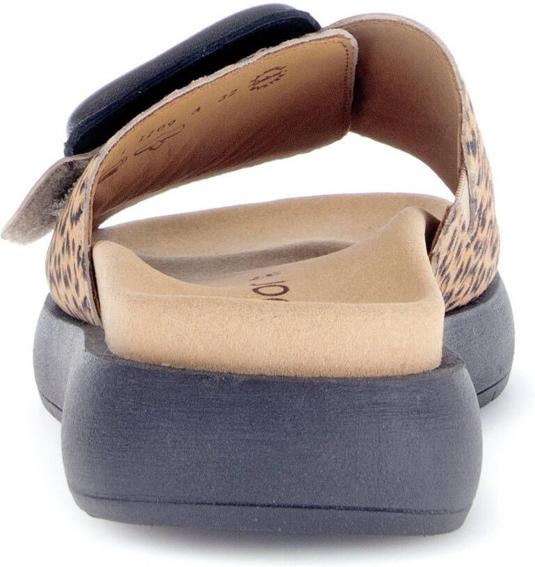 Gabor Slippers plateau zomerschoen slippers met grote decoratieve gesp