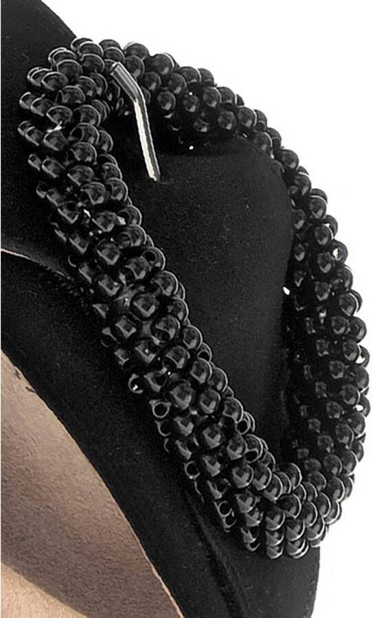 Gabor Slippers plateau zomerschoen slippers met sierparels aan de decoratieve gesp