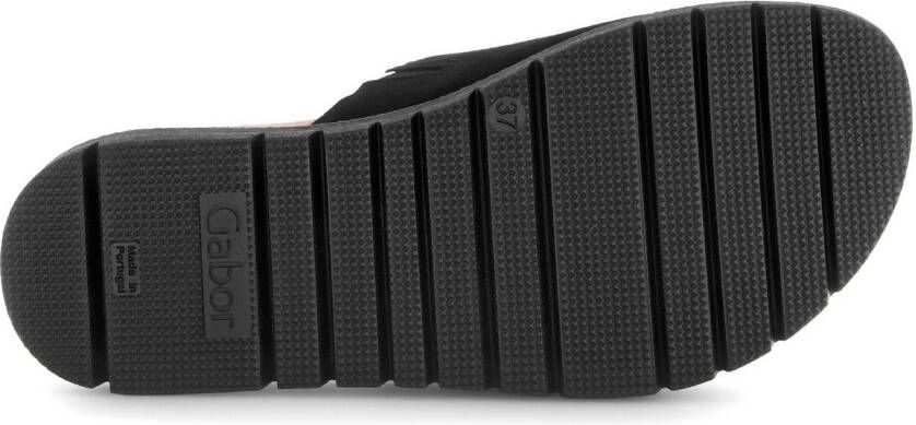 Gabor Slippers plateau zomerschoen slippers met sierparels aan de decoratieve gesp