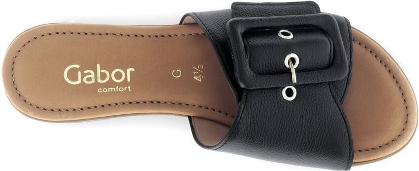 Gabor Slippers Rhodos blokhak zomerschoen comfortabele schoen in breedte g (= breed)