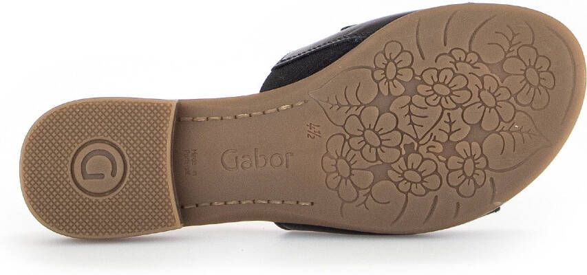 Gabor Slippers Rhodos blokhak zomerschoen slippers met sieraandeel
