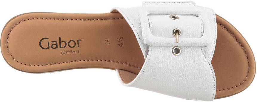 Gabor Slippers Rhodos blokhak zomerschoen comfortabele schoen in breedte g (= breed)