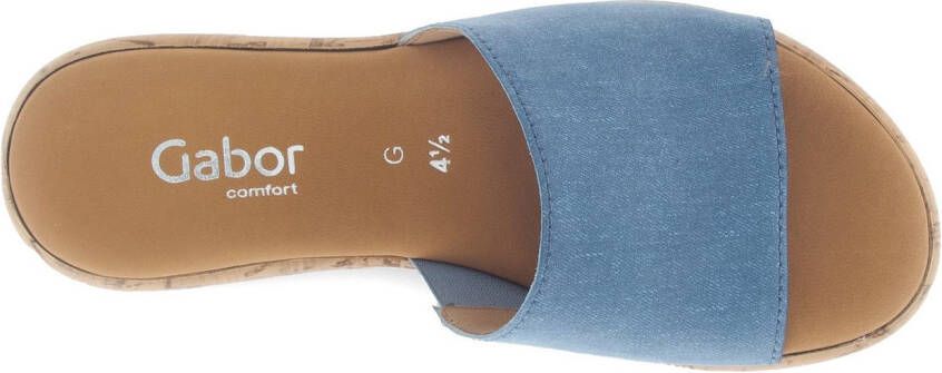 Gabor Slippers Rhodos zomerschoen comfortabele schoen klein elastiek breedte g (=breed)