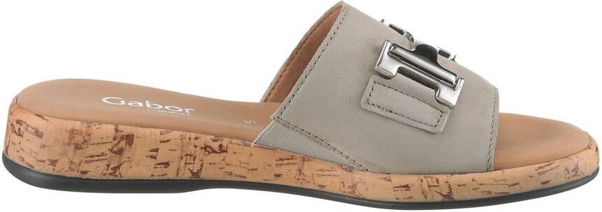 Gabor Slippers Rhodos zomerschoen instapschoen comfortabele schoen in breedte g (=breed)