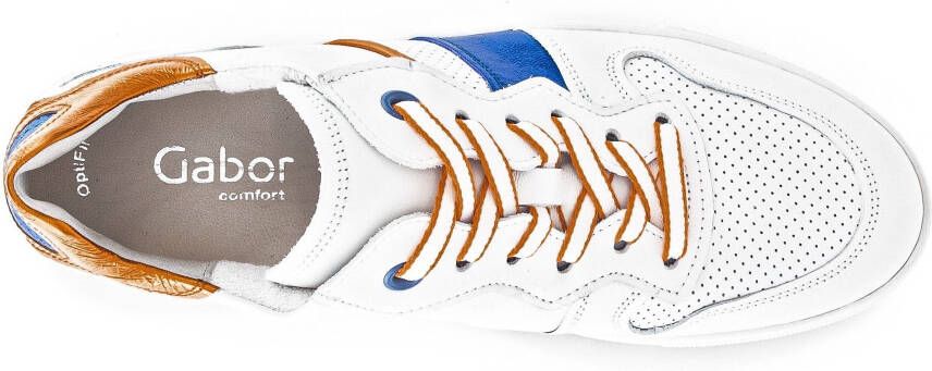 Gabor Sneakers Florence met contrastaccenten breedte g vrijetijdsschoen lage schoen veterschoen