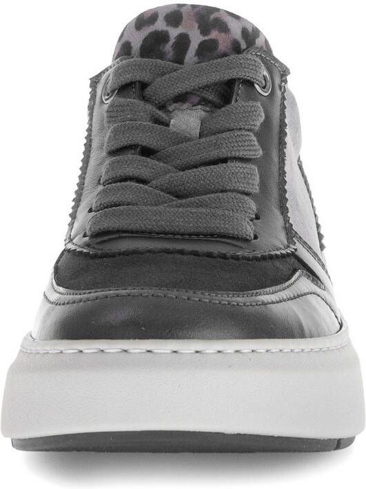 Gabor Sneakers met sleehak plateau halfhoge schoen veterschoen in comfortwijdte g (= wijd)