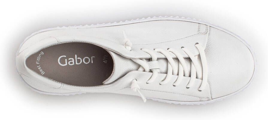 Gabor Slip-on sneakers met elastiek als sierveters vrijetijdsschoen lage schoen veterschoen