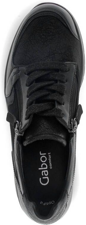 Gabor Sneakers met sleehak Capri vrijetijdsschoen halfhoge schoen veterschoen in extra wijdte k