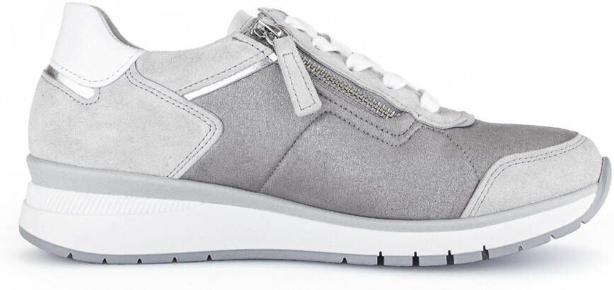 Gabor Sneakers met sleehak Capri in comfort breedte h vrijetijdsschoen lage schoen veterschoen
