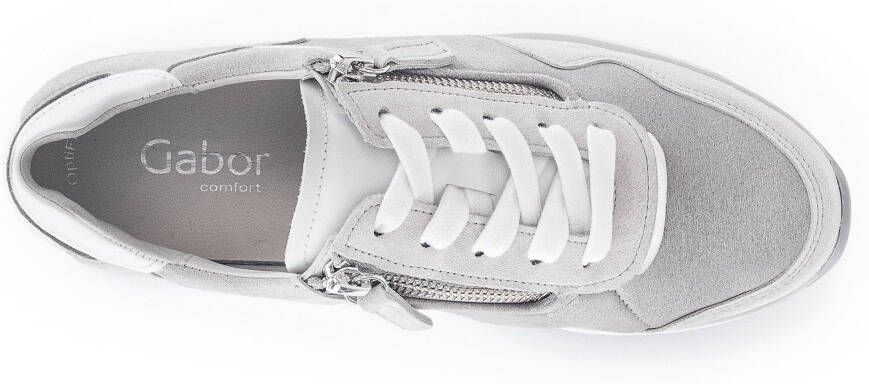 Gabor Sneakers met sleehak Capri in comfort breedte h vrijetijdsschoen lage schoen veterschoen