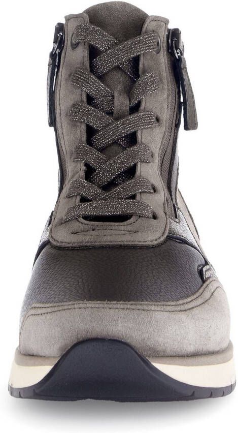 Gabor Sneakers met sleehak Capri comfortabele schoen high-top sneaker veterschoen comfortabele breedte k (extra breed)