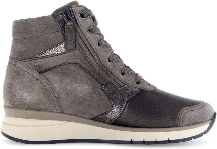 Gabor Sneakers met sleehak Capri comfortabele schoen high-top sneaker veterschoen comfortabele breedte k (extra breed)