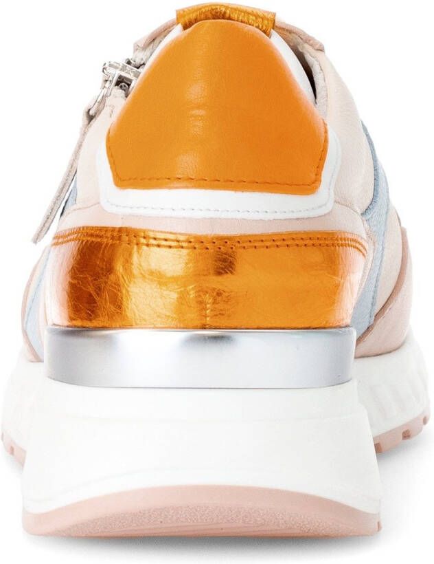Gabor Sneakers met sleehak Davos lage schoen vrijetijdsschoen veterschoen in breedte h (=zeer breed)