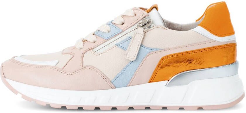 Gabor Sneakers met sleehak Davos lage schoen vrijetijdsschoen veterschoen in breedte h (=zeer breed)