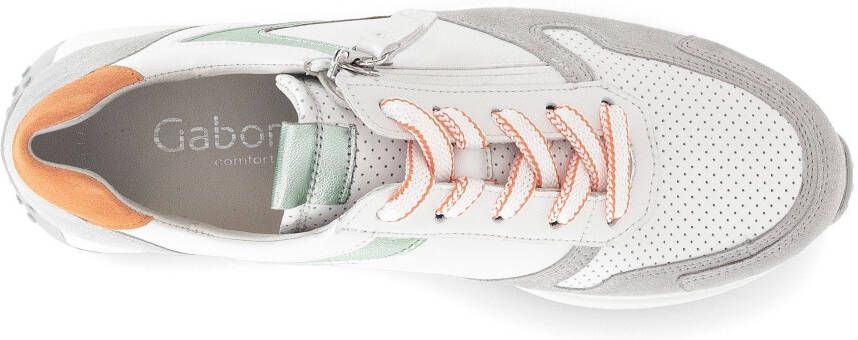 Gabor Sneakers met sleehak Davos vrijetijdsschoen lage schoen veterschoen