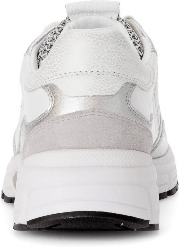 Gabor Sneakers met sleehak Florence vrijetijdsschoen lage schoen veterschoen contrastafwerking breedte g (=breed)