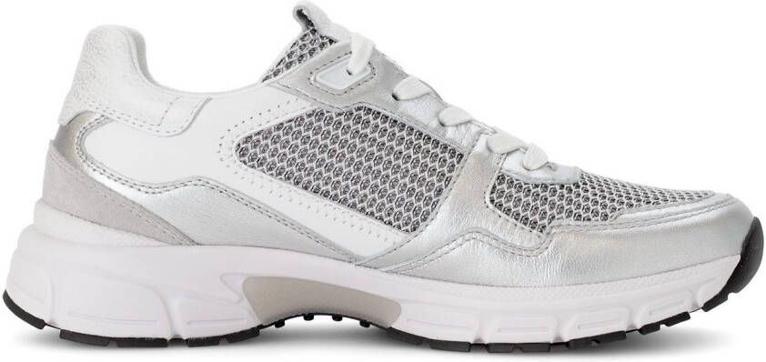 Gabor Sneakers met sleehak Florence vrijetijdsschoen lage schoen veterschoen contrastafwerking breedte g (=breed)
