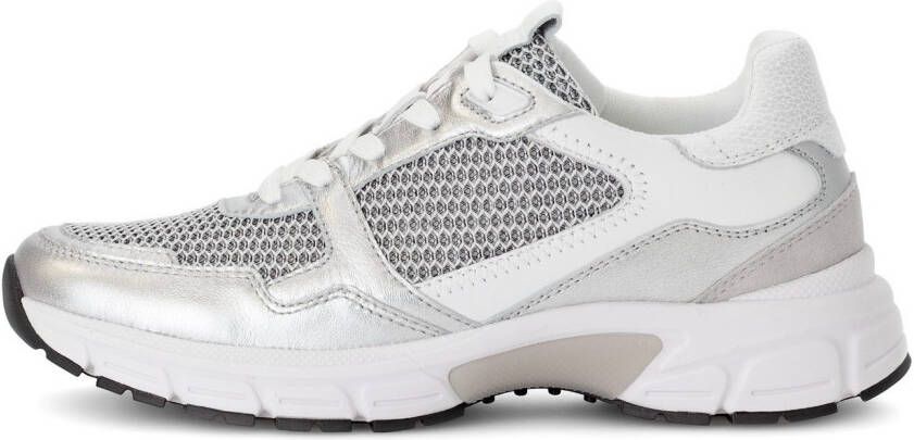 Gabor Sneakers met sleehak Florence vrijetijdsschoen lage schoen veterschoen contrastafwerking breedte g (=breed)