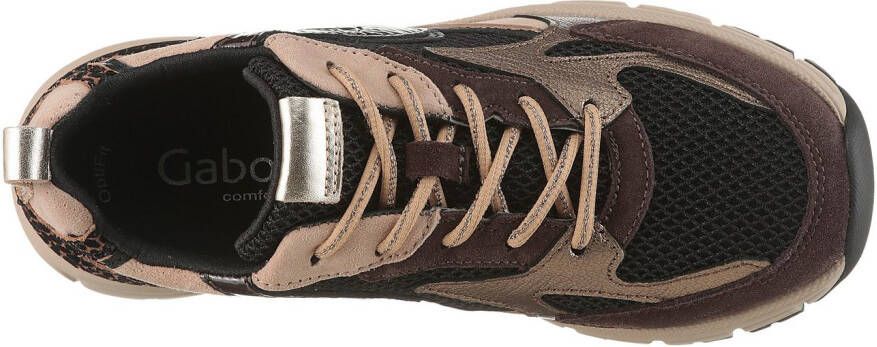 Gabor Sneakers met sleehak Florence plateau veterschoen halfhoge schoen in comfortabele g-wijdte (=wijd)