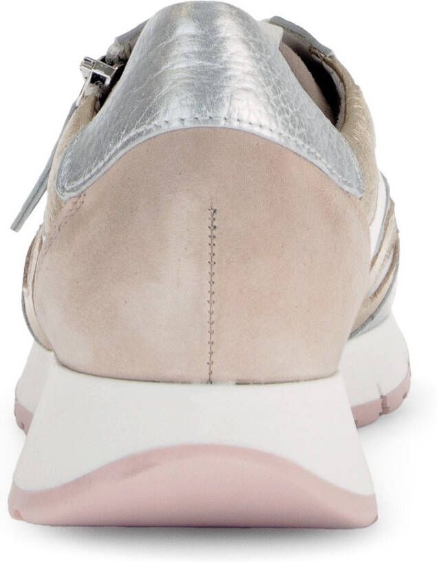 Gabor Sneakers met sleehak Florence vrijetijdsschoen lage schoen veterschoen contrastafwerking breedte g (=breed)