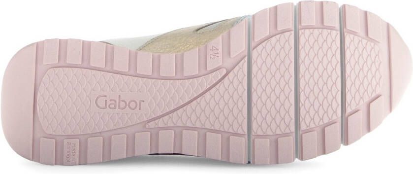 Gabor Sneakers met sleehak Florence vrijetijdsschoen lage schoen veterschoen contrastafwerking breedte g (=breed)