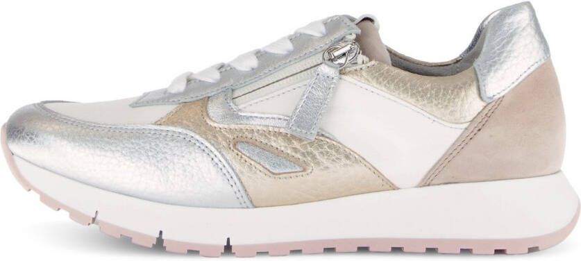 Gabor Sneakers met sleehak Florence vrijetijdsschoen lage schoen veterschoen contrastafwerking breedte g (=breed)
