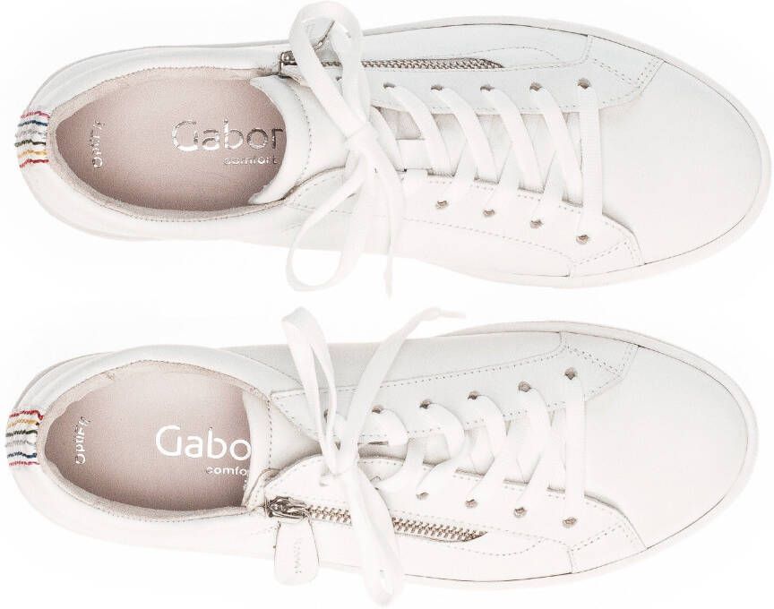 Gabor Sneakers met sleehak Florence zacht gepolsterde schacht vrijetijdsschoen lage schoen veterschoen