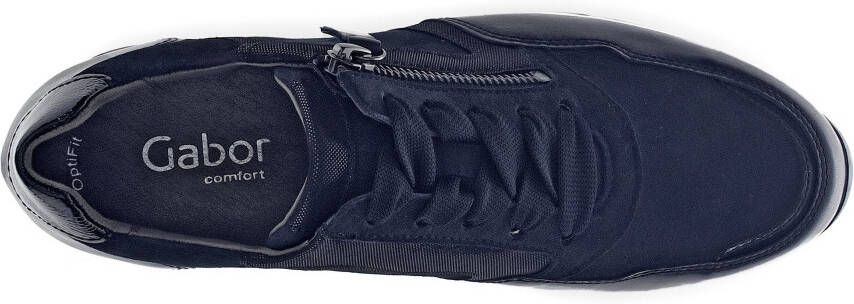 Gabor Sneakers met sleehak Turijn vrijetijdsschoen lage schoen veterschoen met comfortbreedte h